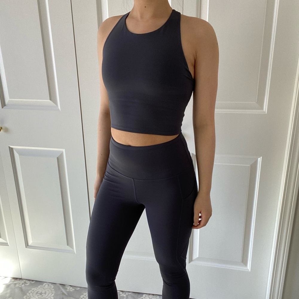 ❗️(LAST 3) MEDITATE - Grey Blue Workout 2 Piece Set Sports Bra & Leggings